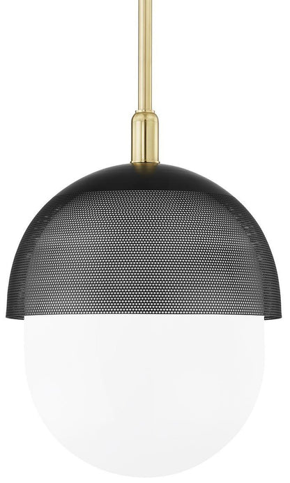 Hudson Valley Nyack Pendant Black, Polished Nickel
