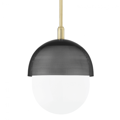 Hudson Valley Nyack Pendant Black, Polished Nickel