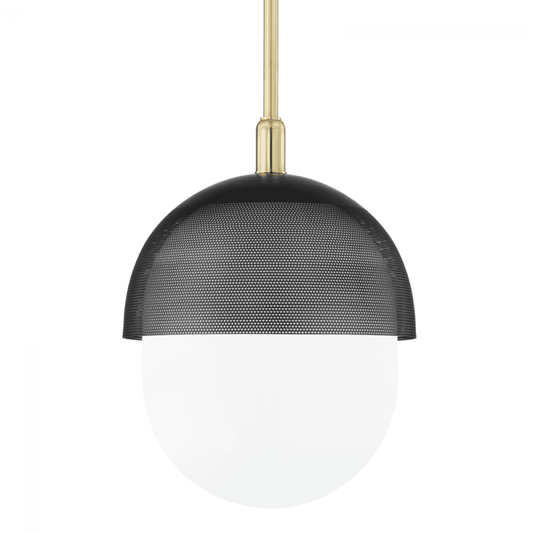 Hudson Valley Nyack Pendant Black, Polished Nickel