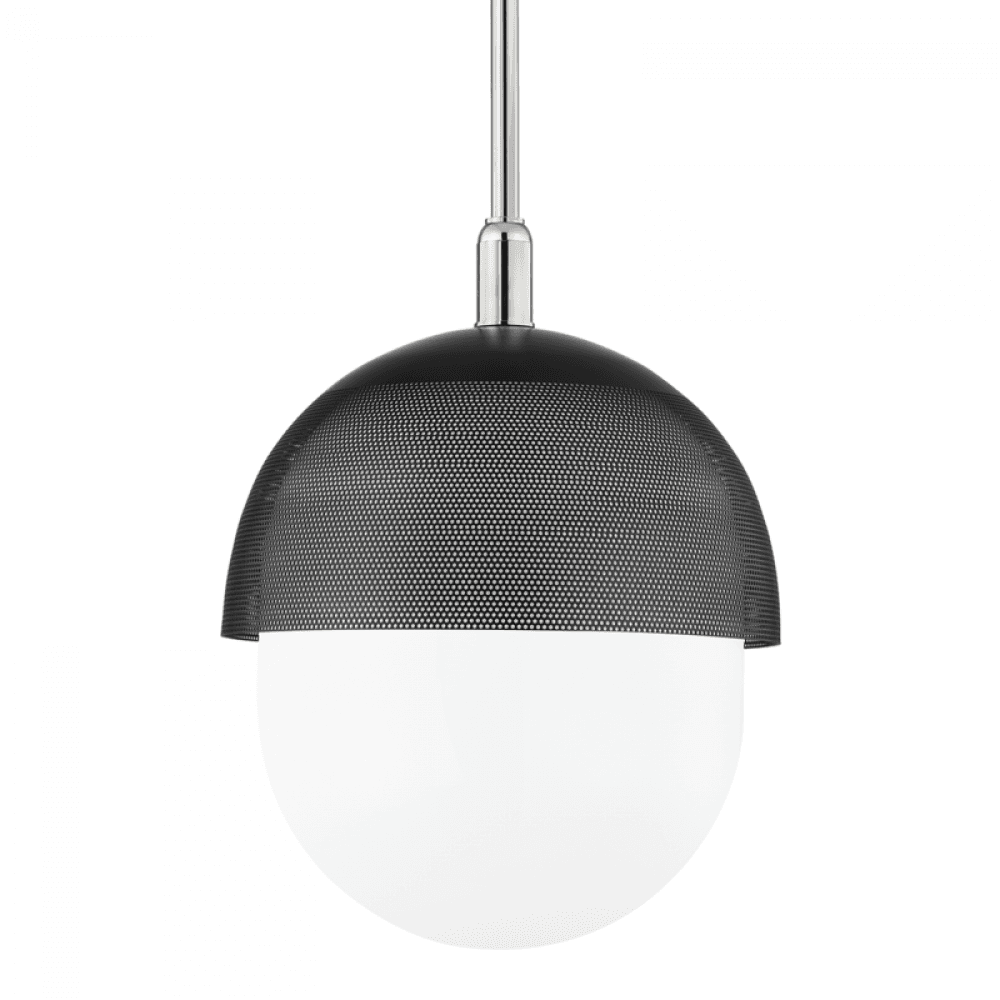 Hudson Valley Nyack Pendant Polished Nickel Black 19"W x 22"H