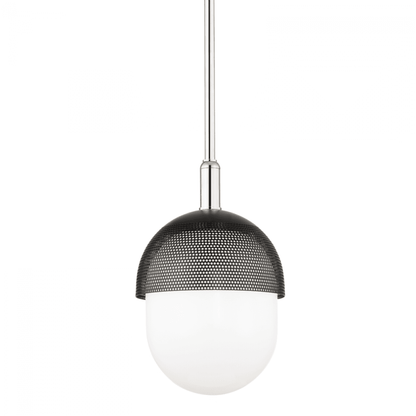 Hudson Valley Nyack Pendant Black, Polished Nickel