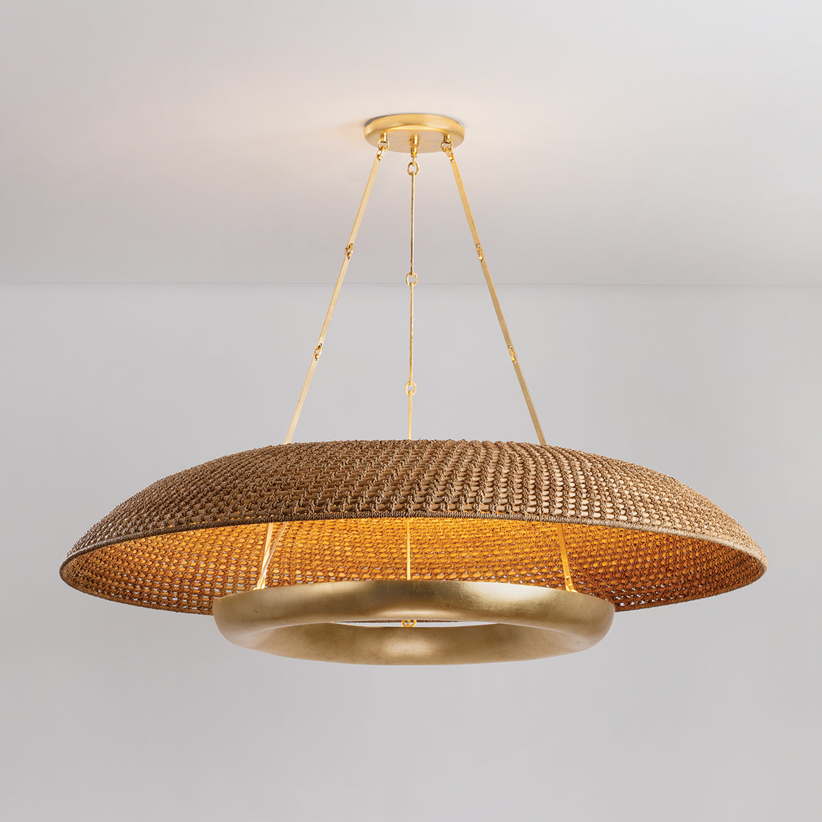 Hudson Valley Oaklyn 36" Chandelier in Vintage Gold Leaf, alternate view 1