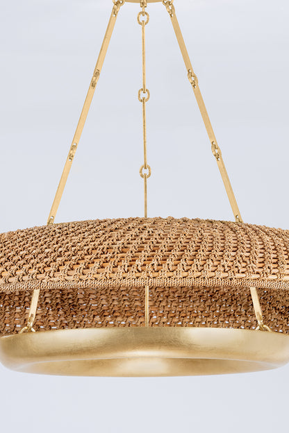 Hudson Valley Oaklyn 36" Chandelier in Vintage Gold Leaf, room setting 3