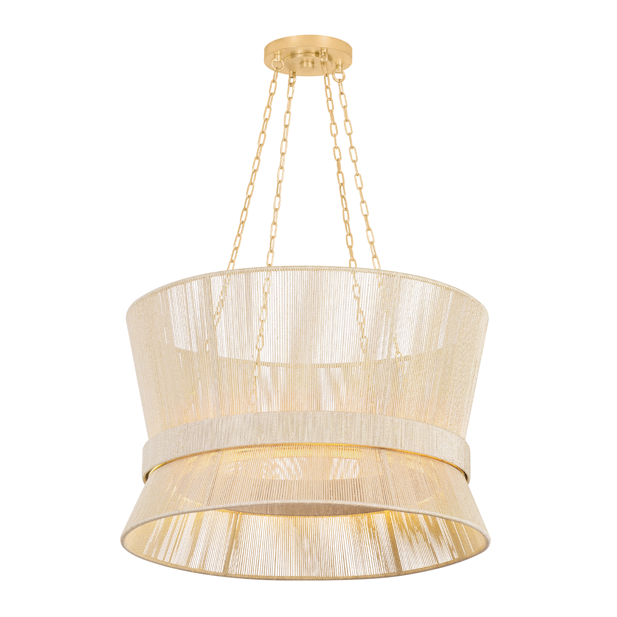 Hudson Valley Ocean Hill Pendant Vintage Gold Leaf