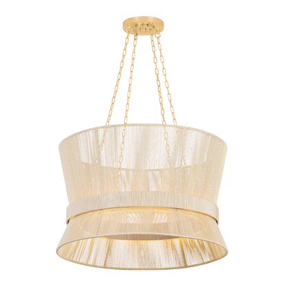 Hudson Valley Ocean Hill Pendant Vintage Gold Leaf
