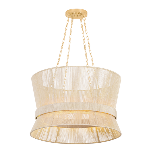 Hudson Valley Ocean Hill Pendant Vintage Gold Leaf
