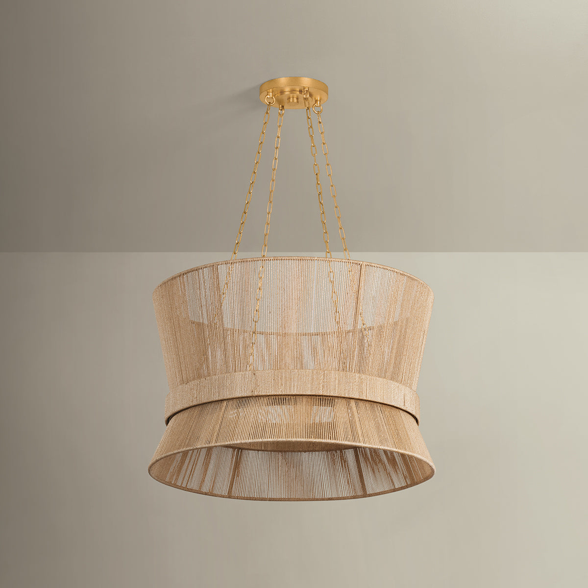 Hudson Valley Ocean Hill Pendant Vintage Gold Leaf detail view 1