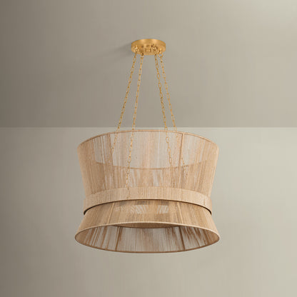 Hudson Valley Ocean Hill Pendant Vintage Gold Leaf detail view 1