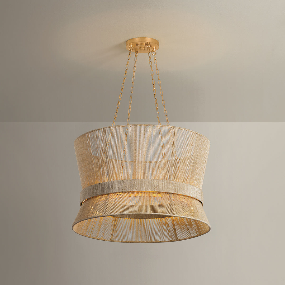 Hudson Valley Ocean Hill Pendant Vintage Gold Leaf detail view 2