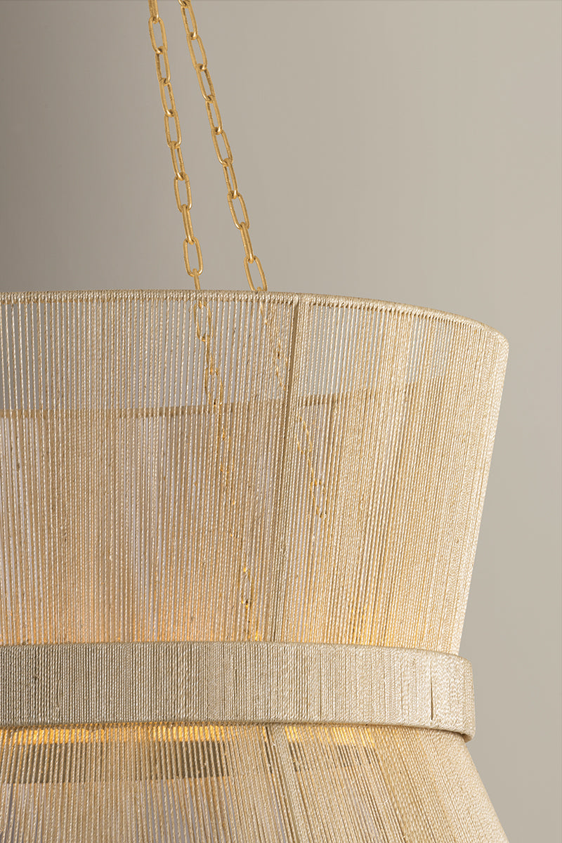 Hudson Valley Ocean Hill Pendant Vintage Gold Leaf detail view 3