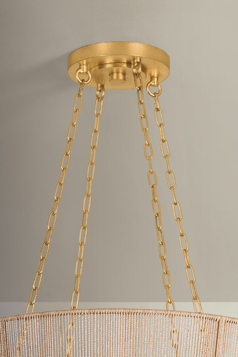 Hudson Valley Ocean Hill Pendant Vintage Gold Leaf detail view 4