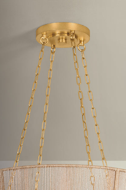 Hudson Valley Ocean Hill Pendant Vintage Gold Leaf detail view 4