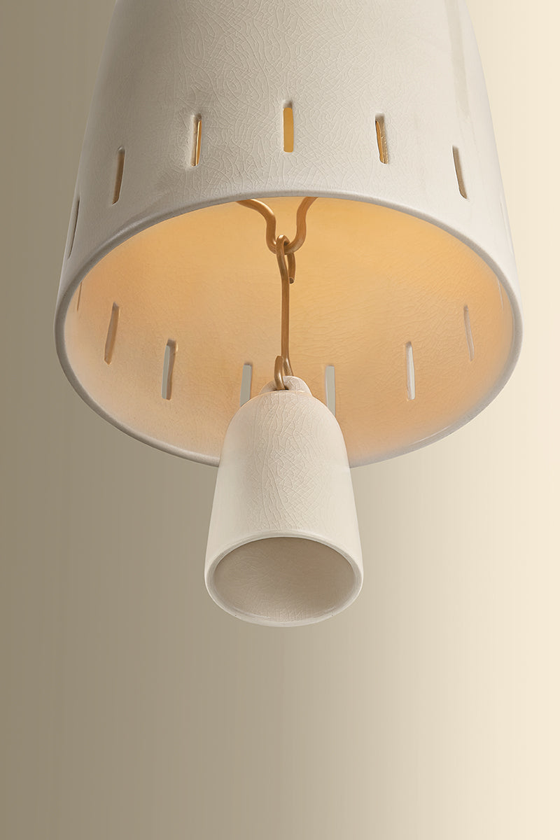 Hudson Valley Omi 3-Light Chandelier in Patina Brass, room setting 2