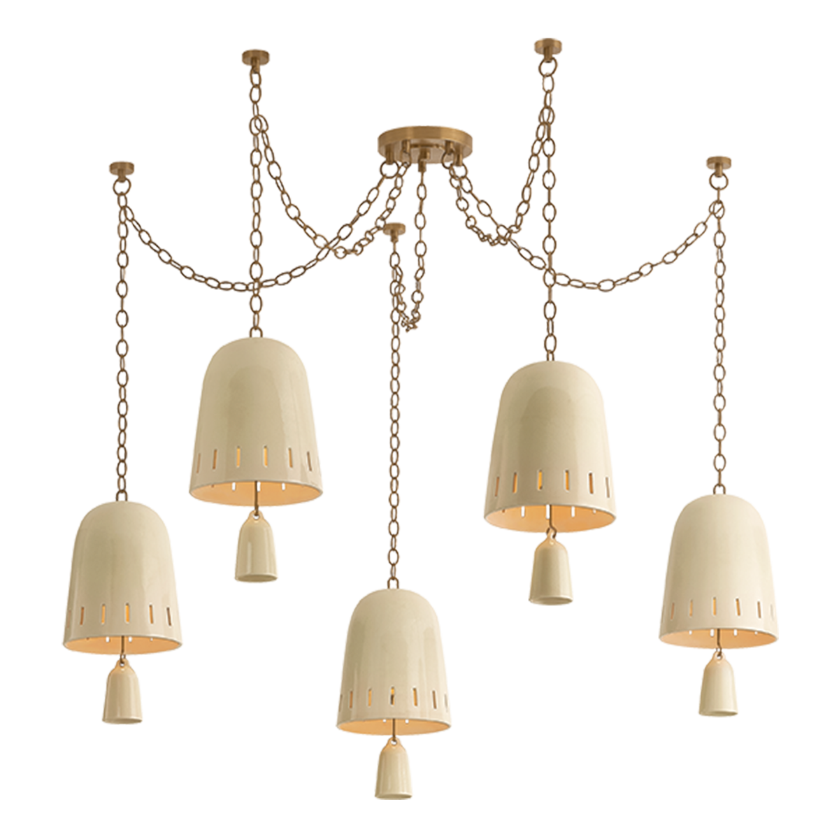 Hudson Valley Omi 5-Light Chandelier Patina Brass