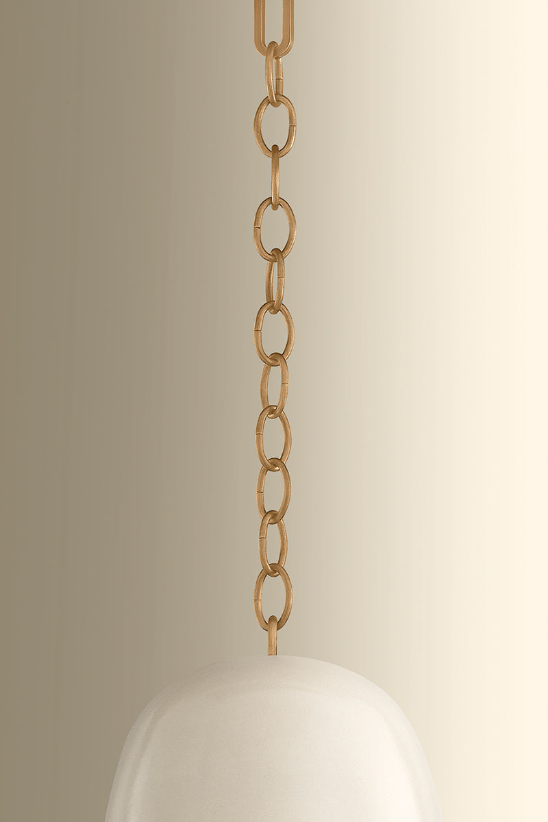 Hudson Valley Omi 9" Pendant in Patina Brass, room setting 4