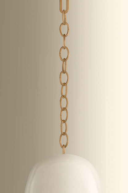 Hudson Valley Omi 9" Pendant in Patina Brass, room setting 4