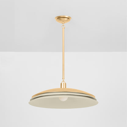 Hudson Valley Oneida Pendant in Vintage Gold Leaf / Soft Sand, alternate view 1