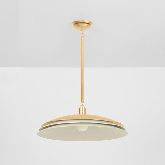 Hudson Valley Oneida Pendant in Vintage Gold Leaf / Soft Sand, alternate view 1