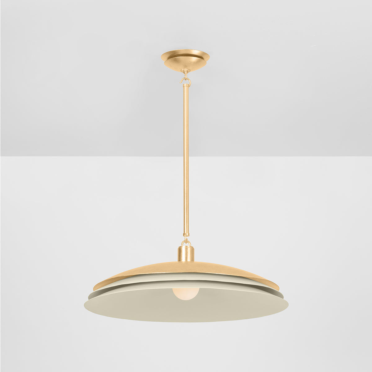Hudson Valley Oneida Pendant in Vintage Gold Leaf / Soft Sand, alternate view 2
