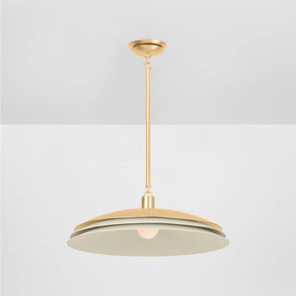 Hudson Valley Oneida Pendant in Vintage Gold Leaf / Soft Sand, alternate view 2