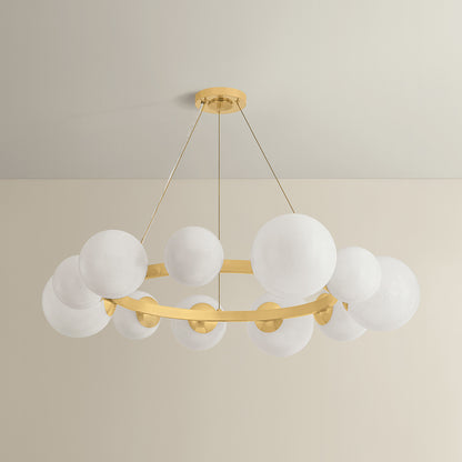 Hudson Valley Pacama 11-Light Chandelier in Aged Brass, alternate view 1