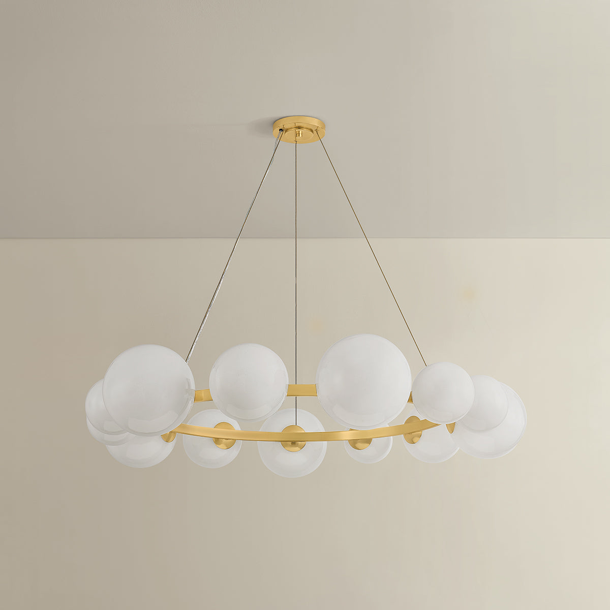 Hudson Valley Pacama 13-Light Chandelier in Aged Brass, alternate view 1