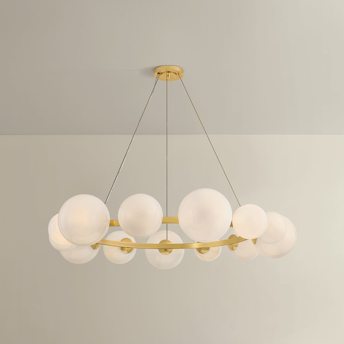 Hudson Valley Pacama 13-Light Chandelier in Aged Brass, alternate view 2