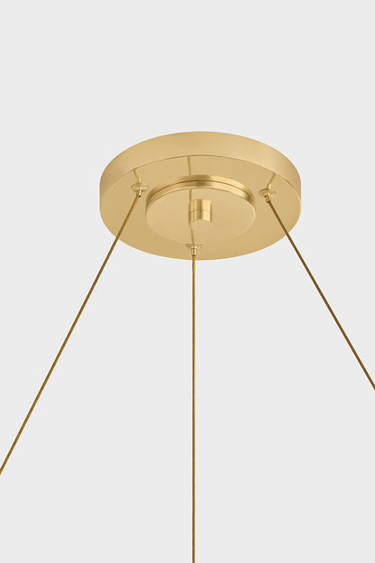 Hudson Valley Pacama 13-Light Chandelier in Aged Brass, room setting 1