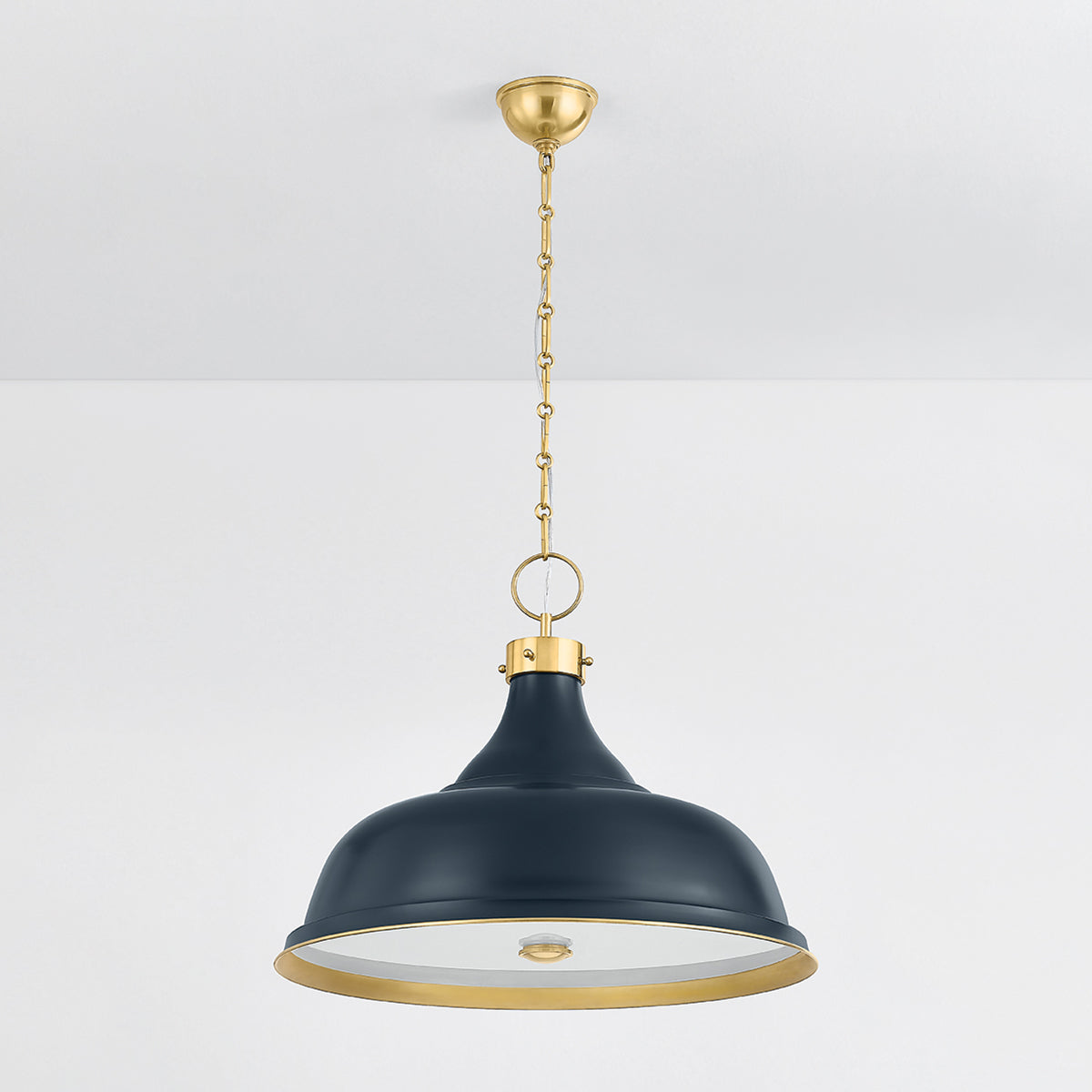 Hudson Valley Painted No. 1 4-Light Pendant in Aged Brass / Distressed Bronze, alternate view 1