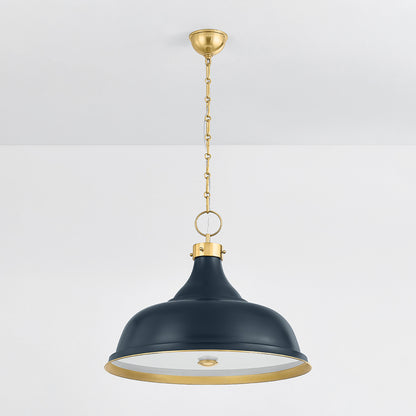 Hudson Valley Painted No. 1 4-Light Pendant in Aged Brass / Distressed Bronze, alternate view 1