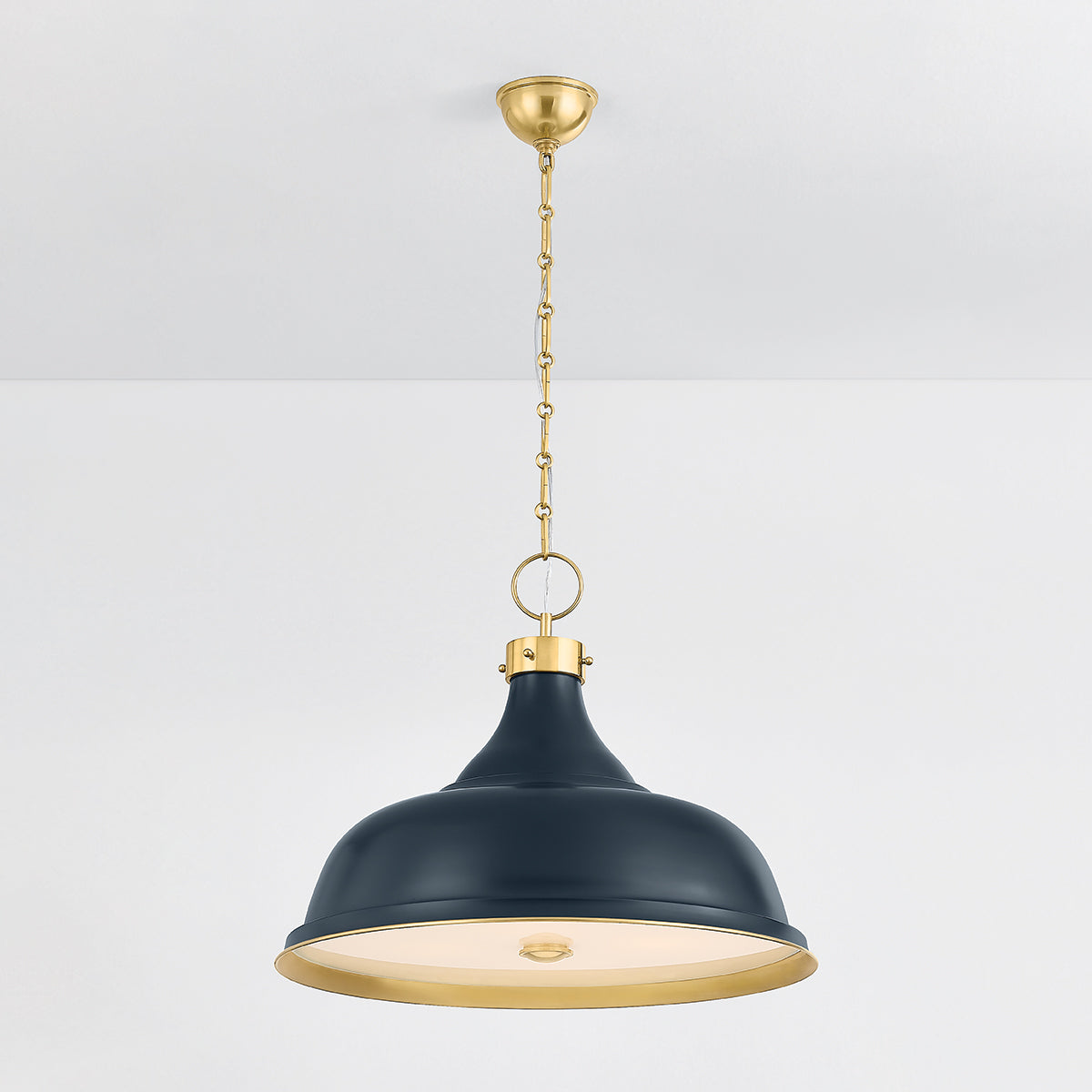 Hudson Valley Painted No. 1 4-Light Pendant in Aged Brass / Distressed Bronze, alternate view 2