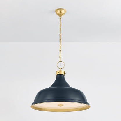 Hudson Valley Painted No. 1 4-Light Pendant in Aged Brass / Distressed Bronze, alternate view 2