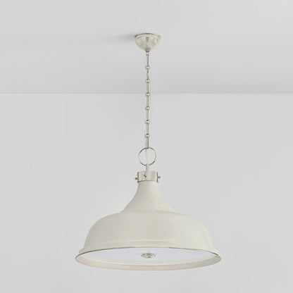 Hudson Valley Painted No. 1 4-Light Pendant in Polished Nickel / Off White, alternate view 1