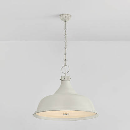Hudson Valley Painted No. 1 4-Light Pendant in Polished Nickel / Off White, alternate view 2