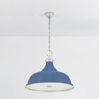 Hudson Valley Painted No. 1 4-Light Pendant in Polished Nickel / Soft French Blue, alternate view 1