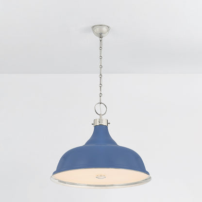 Hudson Valley Painted No. 1 4-Light Pendant in Polished Nickel / Soft French Blue, alternate view 2