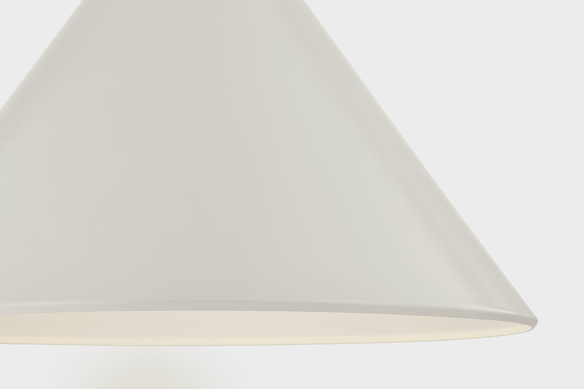 Hudson Valley Painted No. 2 21" Pendant in Polished Nickel / Off White, room setting 4