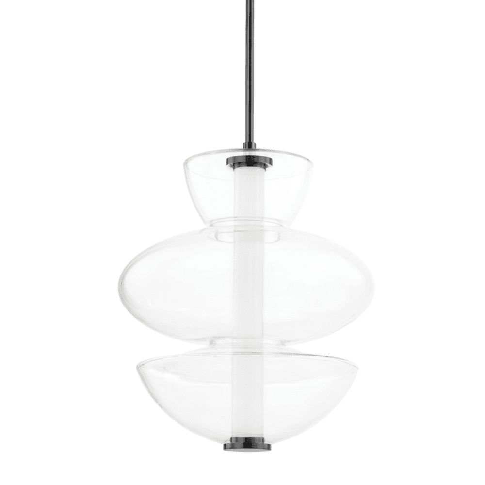 Hudson Valley Palermo Pendant Black Nickel 19"W x Min - Max Height 30.25" - 81.75"