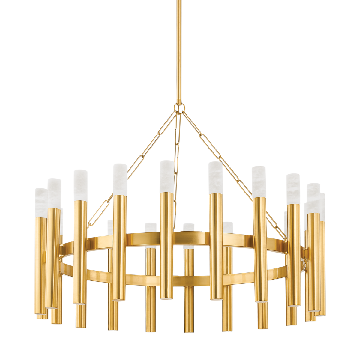 Hudson Valley Pali 20-Light Chandelier Aged Brass
