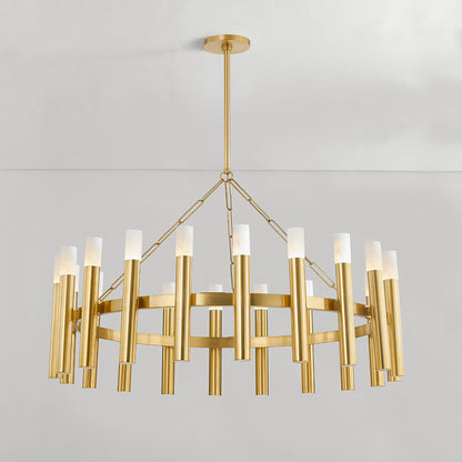 Hudson Valley Pali 20-Light Chandelier in Aged Brass, alternate view 1