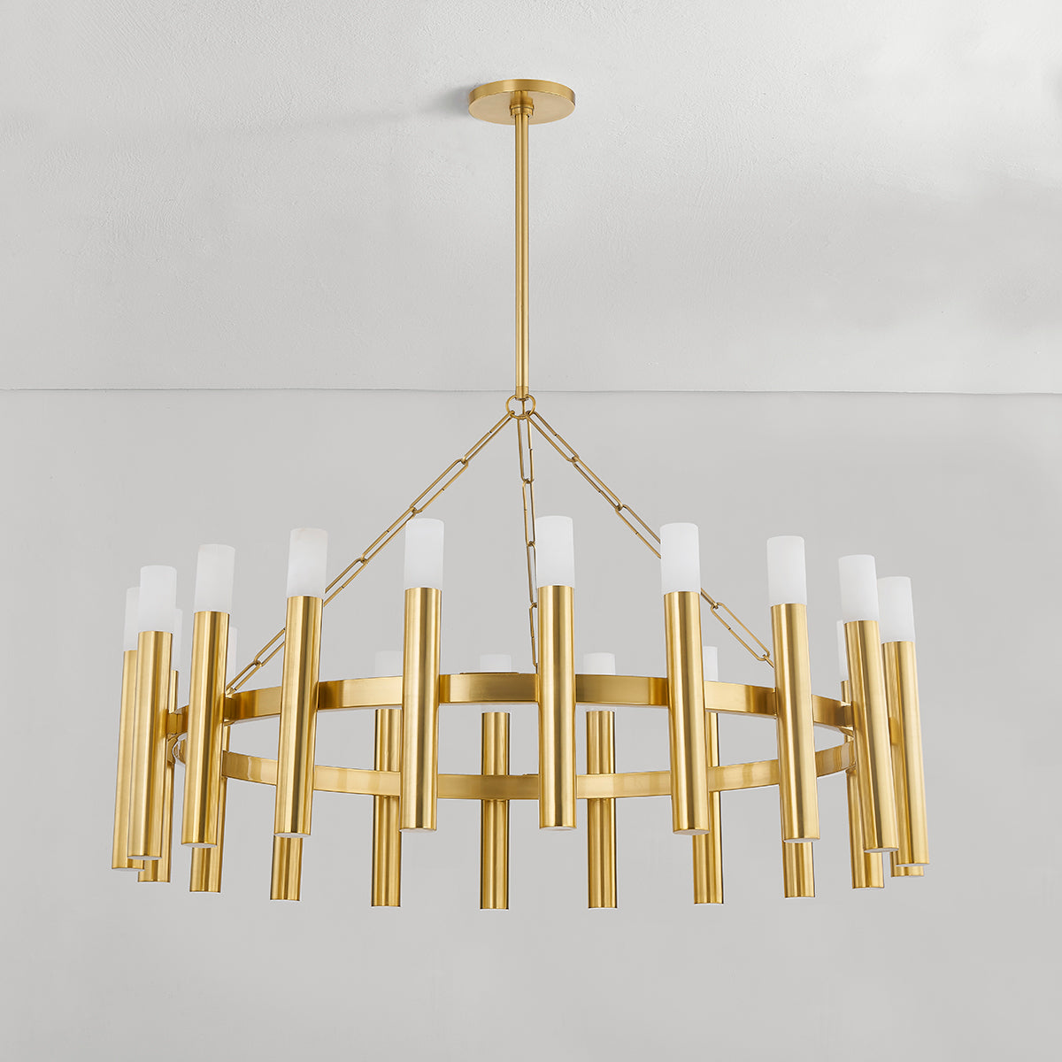 Hudson Valley Pali 20-Light Chandelier in Aged Brass, alternate view 2