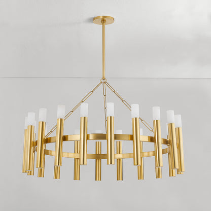 Hudson Valley Pali 20-Light Chandelier in Aged Brass, alternate view 2