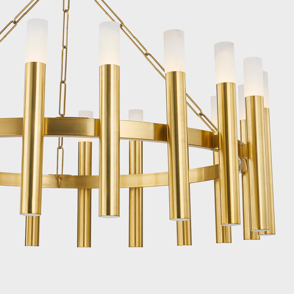 Hudson Valley Pali 20-Light Chandelier in Aged Brass, alternate view 3