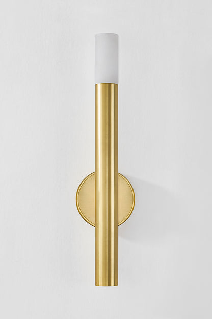 Hudson Valley Pali Wall Sconce in Aged Brass, room setting 1