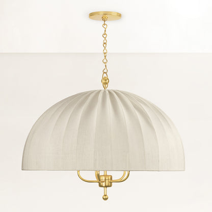 Hudson Valley Palmetto 5-Light Chandelier in Aged Brass, alternate view 1