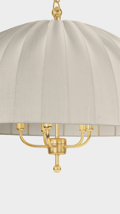 Hudson Valley Palmetto 5-Light Chandelier in Aged Brass, room setting 2