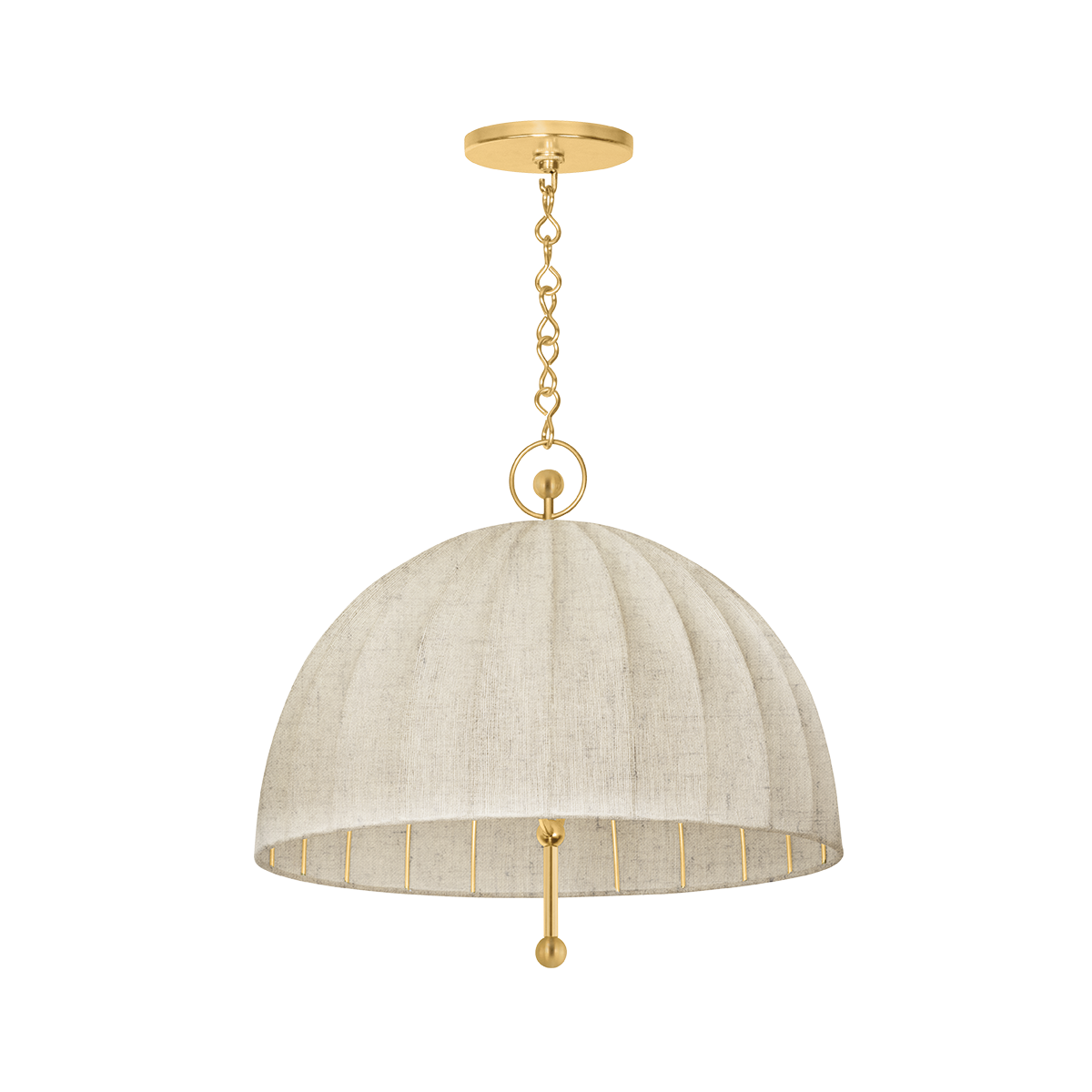 Hudson Valley Palmetto Pendant Aged Brass
