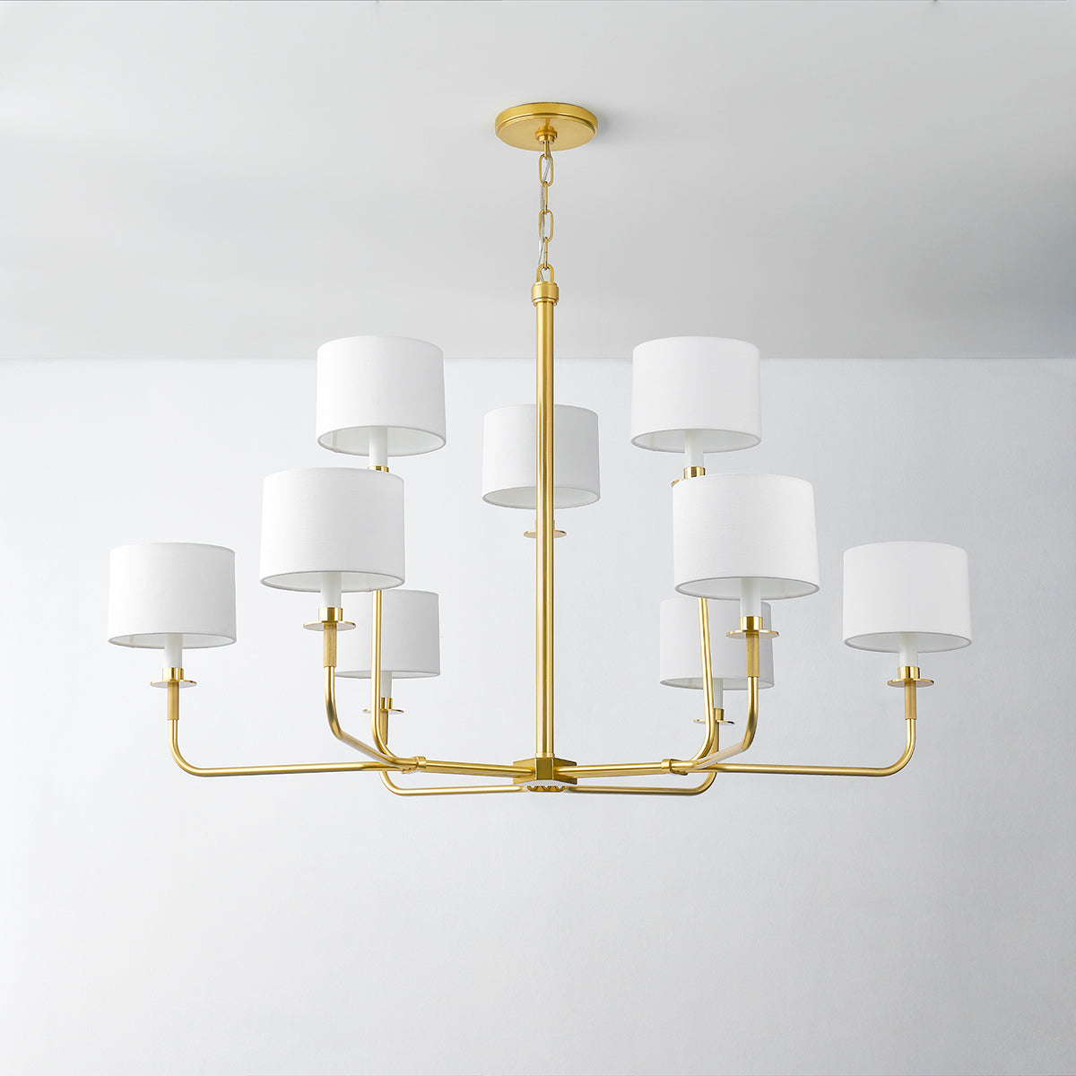 Hudson Valley Paramus Chandelier Aged Brass detail view 1