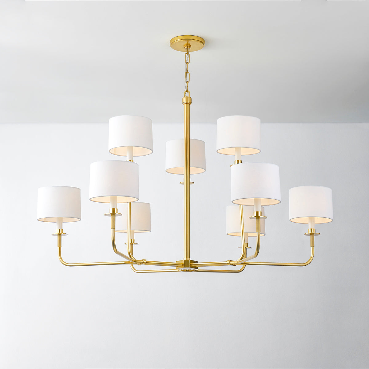 Hudson Valley Paramus Chandelier Aged Brass detail view 2