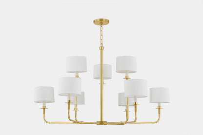 Hudson Valley Paramus Chandelier Aged Brass detail view 3